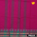 Pink with Green Pure Chettinad Cotton Saree without Blouse - Thenianantham