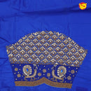 Blue Bridal Aariwork Blouse - Thenianantham