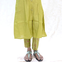 Aadhira-Lime Green Ladies Branded Co-ord-set Readymade