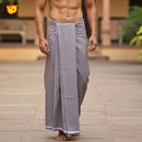 Grey -Men’s Plain Cotton Lungi – Soft & Comfortable