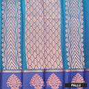 Aqua Green With Navy Blue Border Silk Cotton Saree