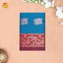 Blue With Maroon Kalyani Cotton Saree