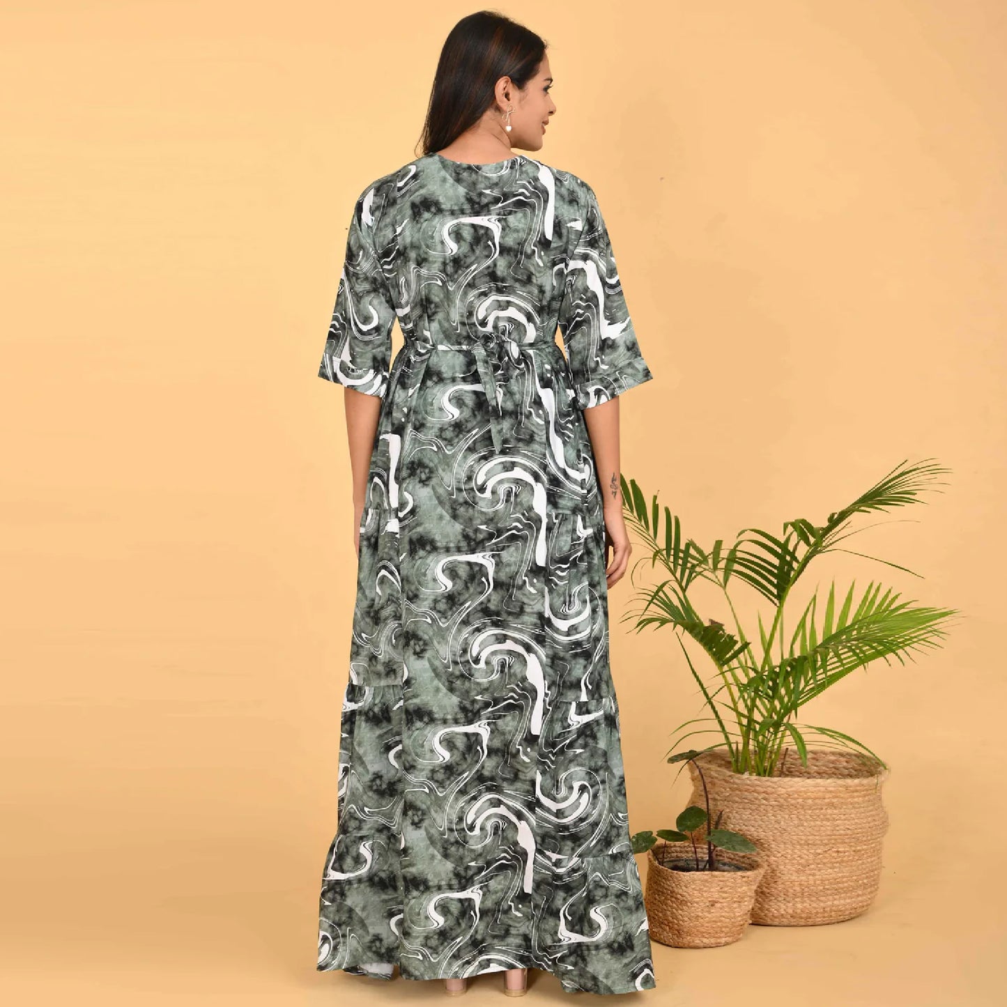 Green Colour Women’s Nighty
