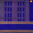 Peacock Green and Blue With Jacquard Checks Kanchipuram Silk Saree - Thenianantham