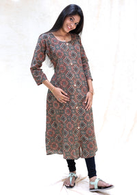 Tamira-Maroon  With Multicolour Floral Design  Ladies Branded Umbrella Top Readymade