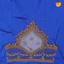 Blue Bridal Aariwork Blouse - Thenianantham