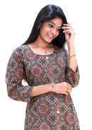 Tamira-Maroon  With Multicolour Floral Design  Ladies Branded Umbrella Top Readymade