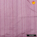 Beige with Light Pink Raw Silk Saree