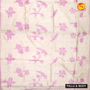 Beige with Light Pink Raw Silk Saree