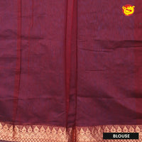 Blue With Maroon Kalyani Cotton Saree