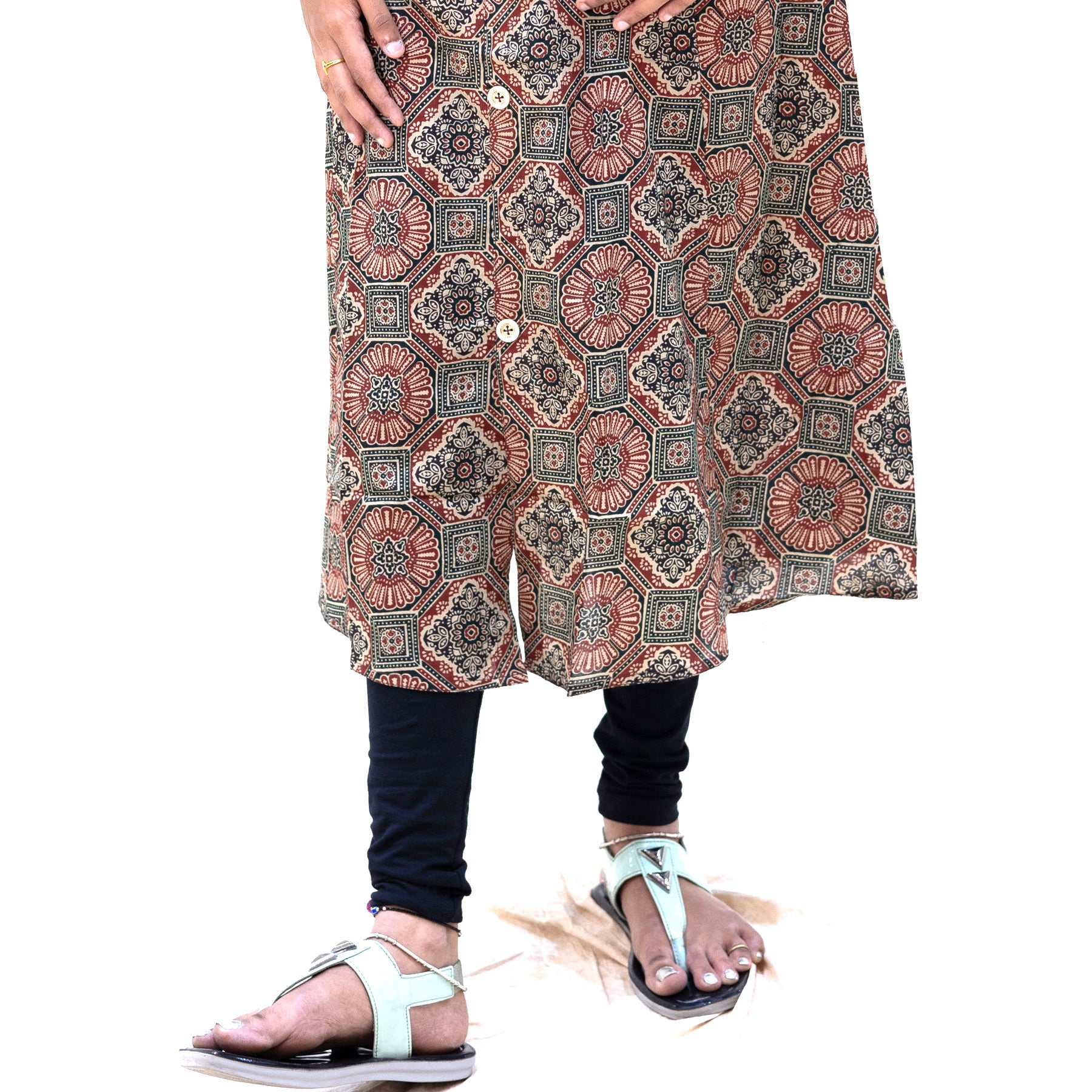 Tamira-Maroon  With Multicolour Floral Design  Ladies Branded Umbrella Top Readymade