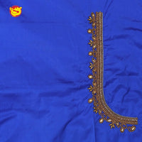 Blue Bridal Aariwork Blouse - Thenianantham