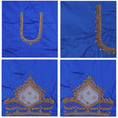 Blue Bridal Aariwork Blouse - Thenianantham