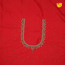 Red Bridal Aariwork Blouse - Thenianantham