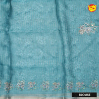 Teal blue with Kota Silk Saree - Thenianantham