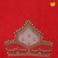 Red Bridal Aariwork Blouse - Thenianantham