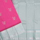 Pink with Plain Light greenish blue Art Silk Saree