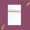 White with Orange And Silver Jari Border Single Layer Cotton Men’s Dhoti