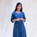 Thenmozhi-Indigo blue Ladies Branded Umbrella Top Readymade