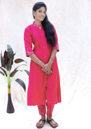 Aadhira- Rani Pink Ladies Branded Co-ord-set Readymade