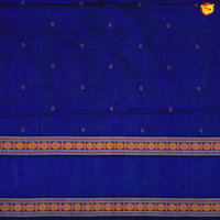 Peacock Green and Blue With Jacquard Checks Kanchipuram Silk Saree - Thenianantham