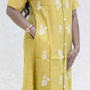 Vannam- Mustard yellow Ladies Branded Umbrella Top Readymade