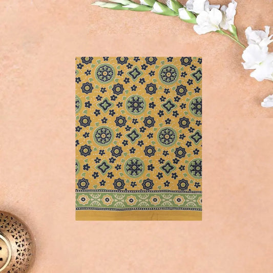 Mustard Yellow Ladies Cotton Chudithar Set Material