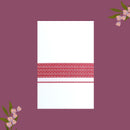 White with Red Fancy Border Single Layer Cotton Men’s Dhoti