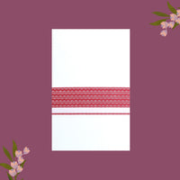 White with Red Fancy Border Single Layer Cotton Men’s Dhoti