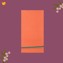 Orange With Green Border Men’s Kaavi Temple Wear Dhotis