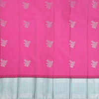 Pink with Plain Light greenish blue Art Silk Saree