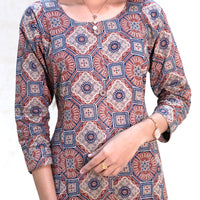 Tamira-Maroon  With Multicolour Floral Design  Ladies Branded Umbrella Top Readymade