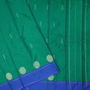 Emerald Green  With Royal Blue  Border  Arani Silk Saree