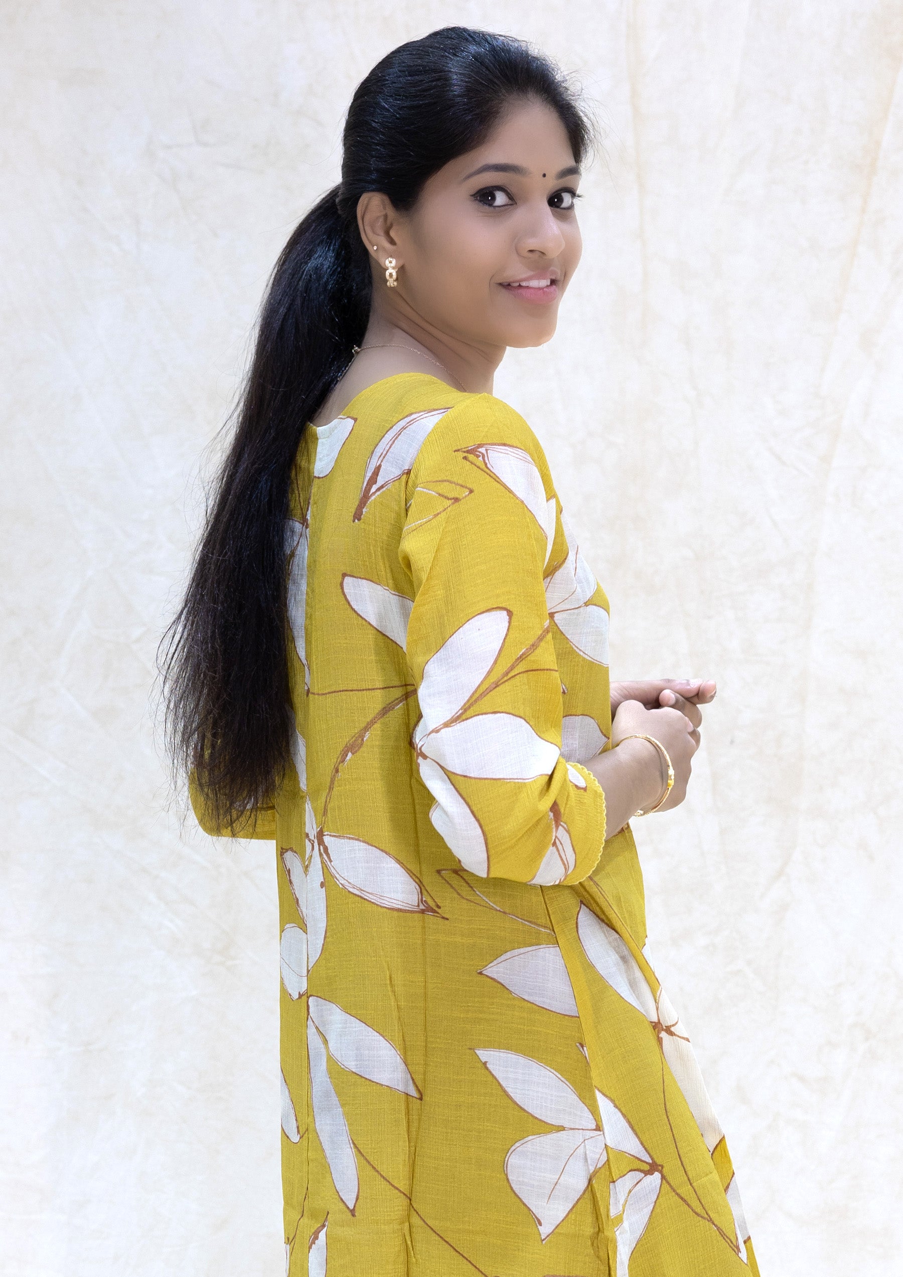 Yellow Ladies Branded Umbrella Top Readymade