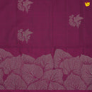 Wine With Parrot Zari Buttas Motifs Silver Zari Pure Kanjivaram Soft Silk Saree - Thenianantham