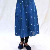 Thenmozhi-Indigo blue Ladies Branded Umbrella Top Readymade
