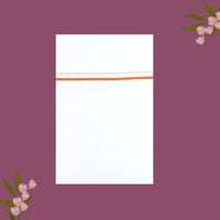 White with Orange Border Single Layer Cotton Men’s Dhoti