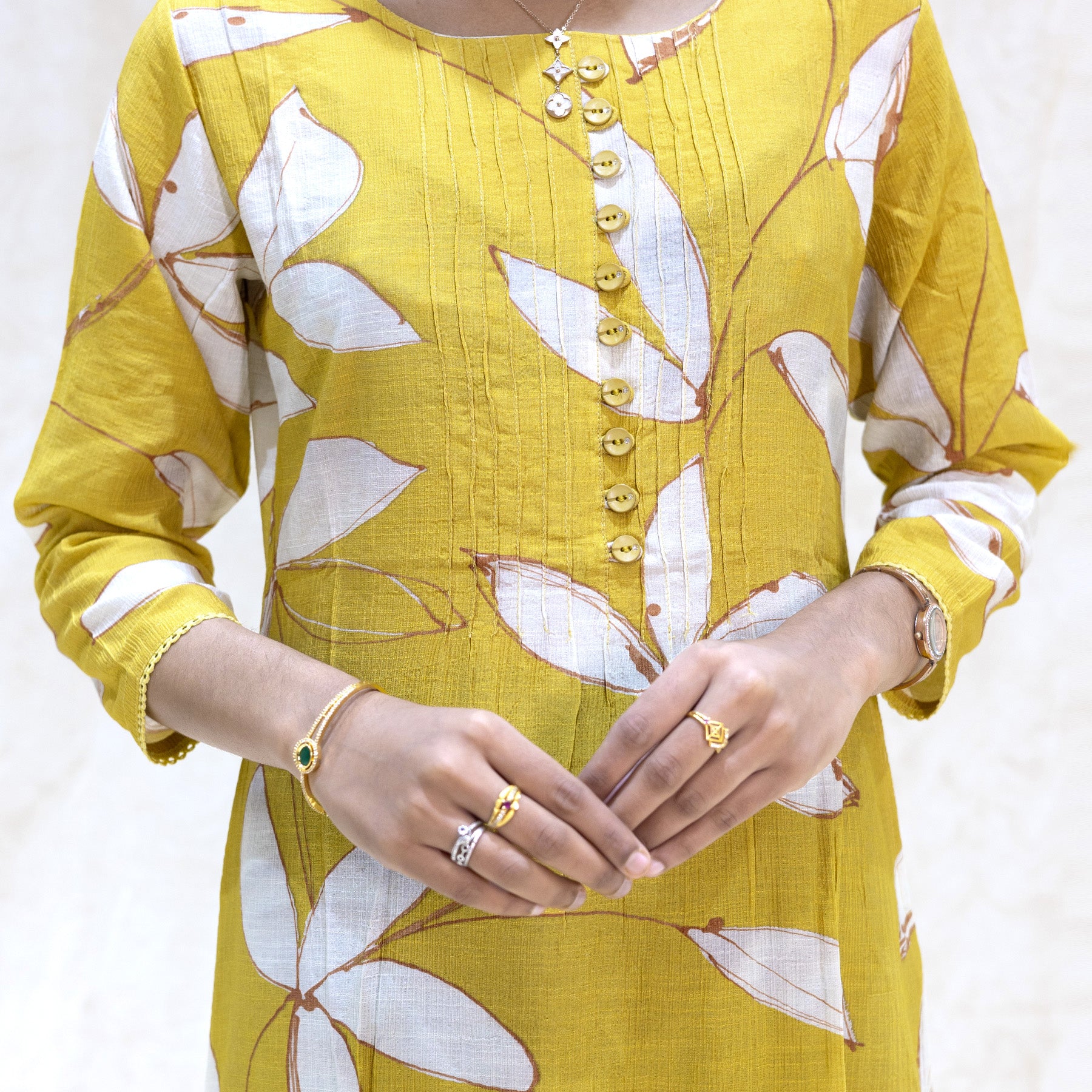 Yellow Ladies Branded Umbrella Top Readymade