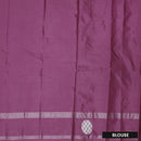Mauve With Silver Border  Arani Silk Saree