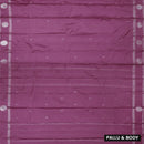 Mauve With Silver Border  Arani Silk Saree