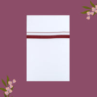 White with Red Border Single Layer Cotton Men’s Dhoti