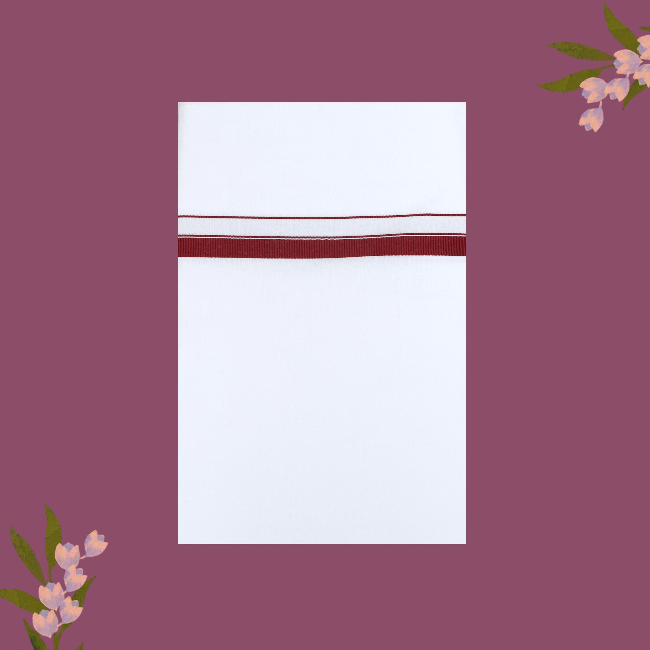 White with Red Border Single Layer Cotton Men’s Dhoti