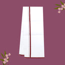 White with Red Border Single Layer Cotton Men’s Dhoti