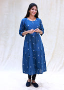 Thenmozhi-Indigo blue Ladies Branded Umbrella Top Readymade