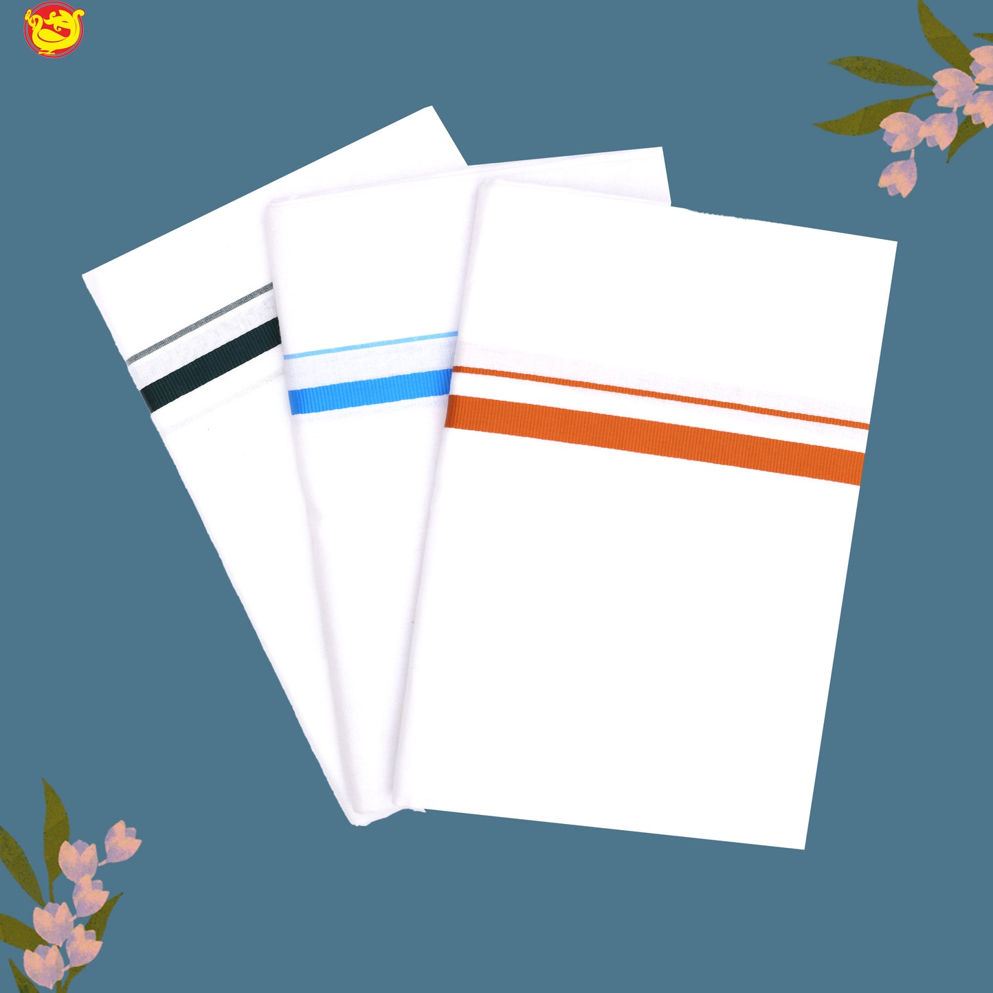 3 White Dhotis Combo Offer –  Cotton Traditional Men’s Dhoti