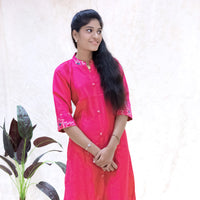 Aadhira- Rani Pink Ladies Branded Co-ord-set Readymade