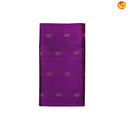 Dark Magenta and Lemon Yellow With Gold Zari Floral Buttas Pure Silk Cotton Saree - Thenianantham