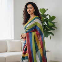 Multi Colour Mul Mul Cotton Sarees