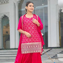 Pink Ladies Branded Readymade Sharara Set