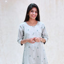 Thenmozhi-Light Powder blue Ladies Branded Umbrella Top Readymade